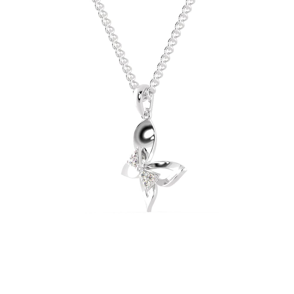 Jewelove™ Pendants Platinum Butterfly Pendant with Diamonds for Women JL PT P 1240