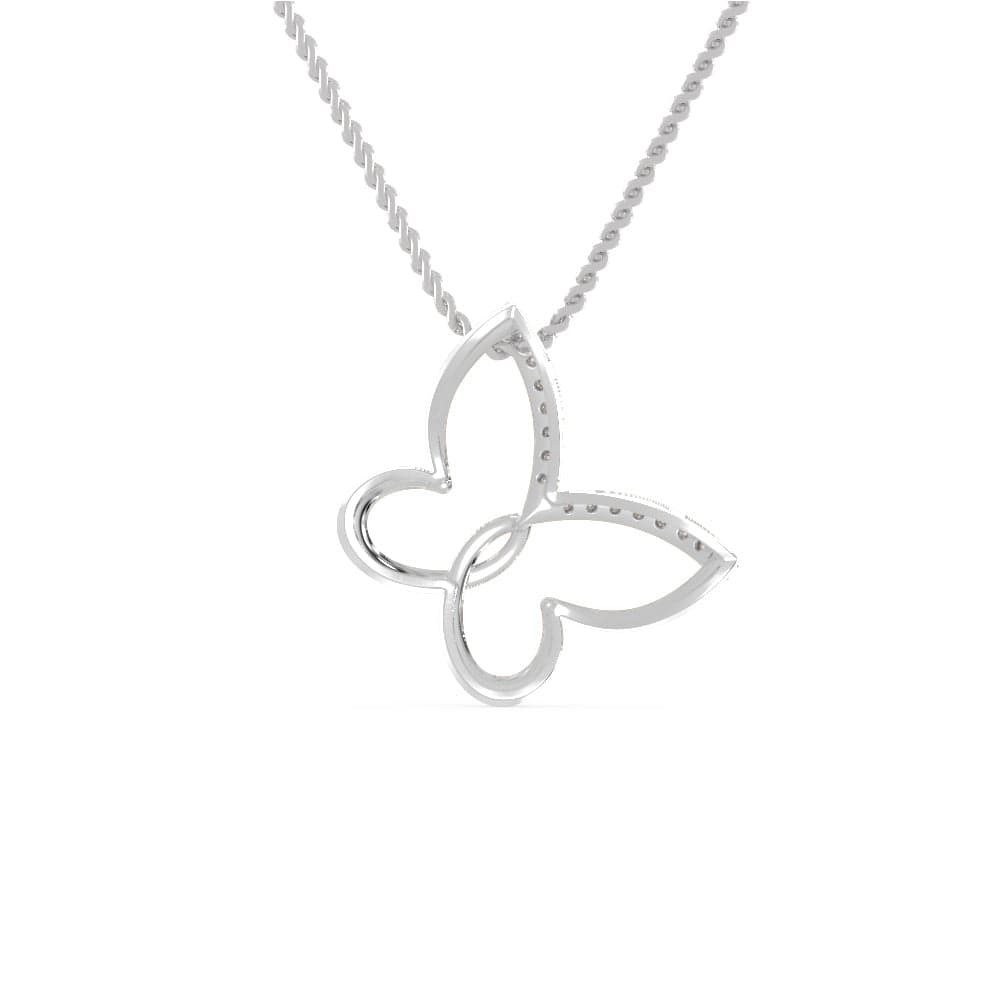 Jewelove™ Pendants Platinum Butterfly Pendant with Diamonds for Women JL PT P 1241