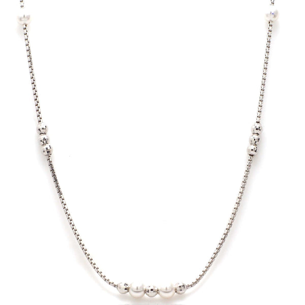 Jewelove™ Chains Platinum Chain with Pearls JL PT CH 651
