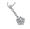 Jewelove™ Earrings Pendant only Platinum Chandeliers Earrings Pendant with Diamonds, Hanging Flowers SJ PTO E 148