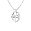 Jewelove™ Pendants Platinum Circle Flower Diamond Pendant for Women JL PT P 1209