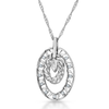 Jewelove™ Pendants SI IJ Platinum Concentric Rings Diamond Pendant JL PT P 227