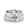 Jewelove™ Rings Both Platinum Couple Diamond Love Bands JL PT 1257
