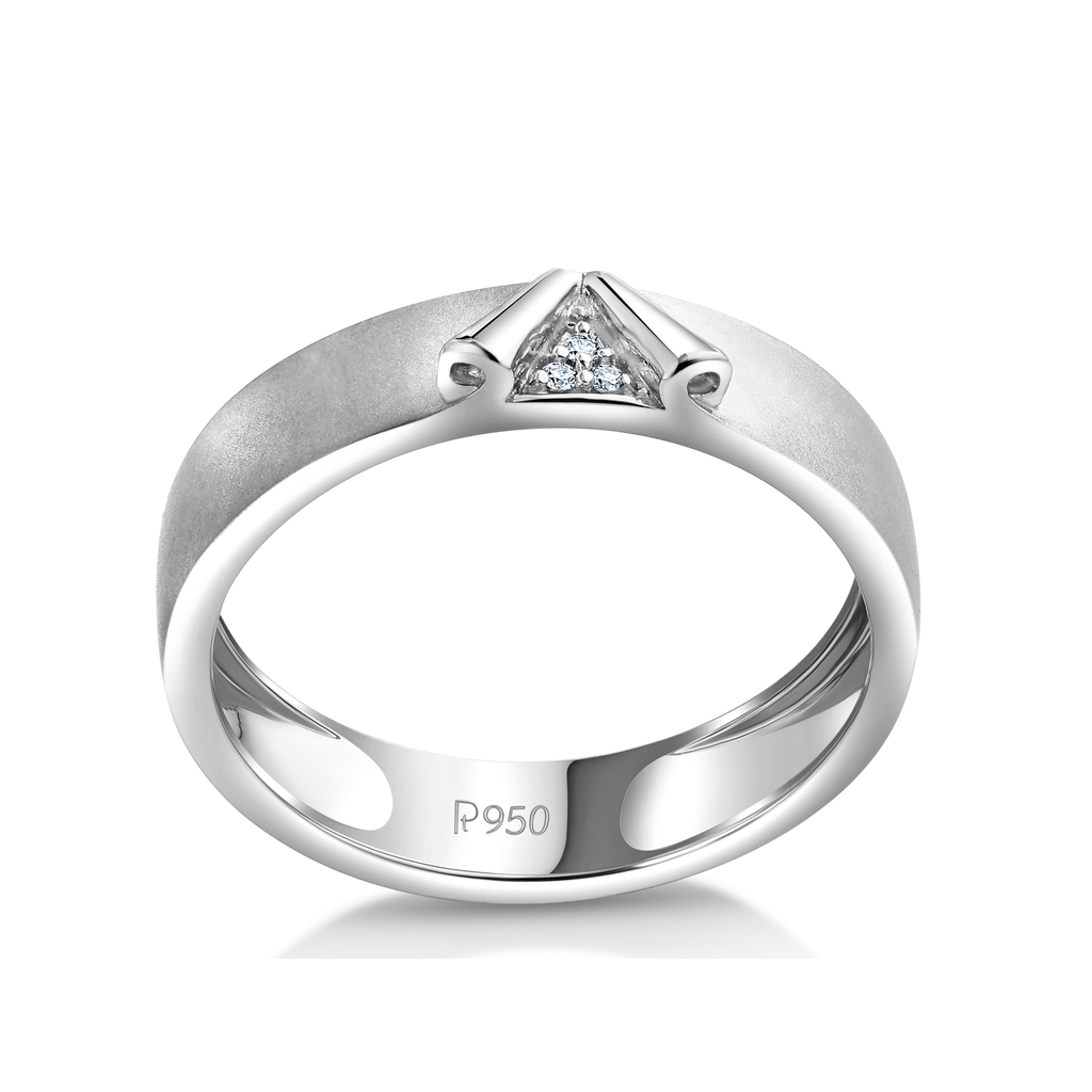 Jewelove™ Rings Women's Band only Platinum Couple Diamond Love Bands JL PT 1257