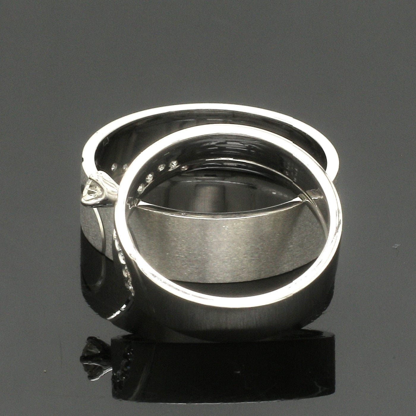 Jewelove™ Rings Platinum Couple Love Bands Diamond Ring JL PT 1403