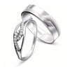 Jewelove™ Rings Both / SI IJ Platinum Couple Rings - Bonded Forever JL PT 455
