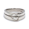 Jewelove™ Rings Platinum Couple Rings with Complementary Hearts SJ PTO 243