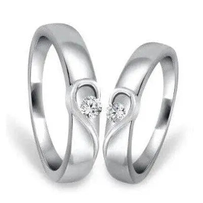 Heart to Heart Couple Rings