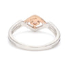 Back View of Platinum Couple Rings with Rose Gold & Diamonds  for Women JL PT 936