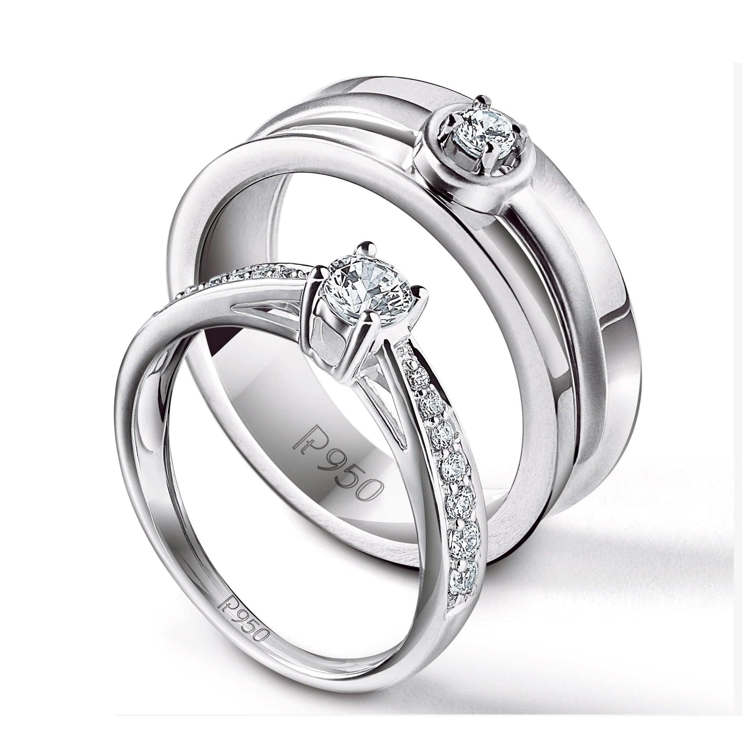 Engagement Platinum Couple Rings Tanishq Platinum Engagement