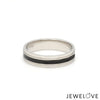 Jewelove™ Rings Platinum Couple Unisex Ring with Black Ceramic JL PT 1328