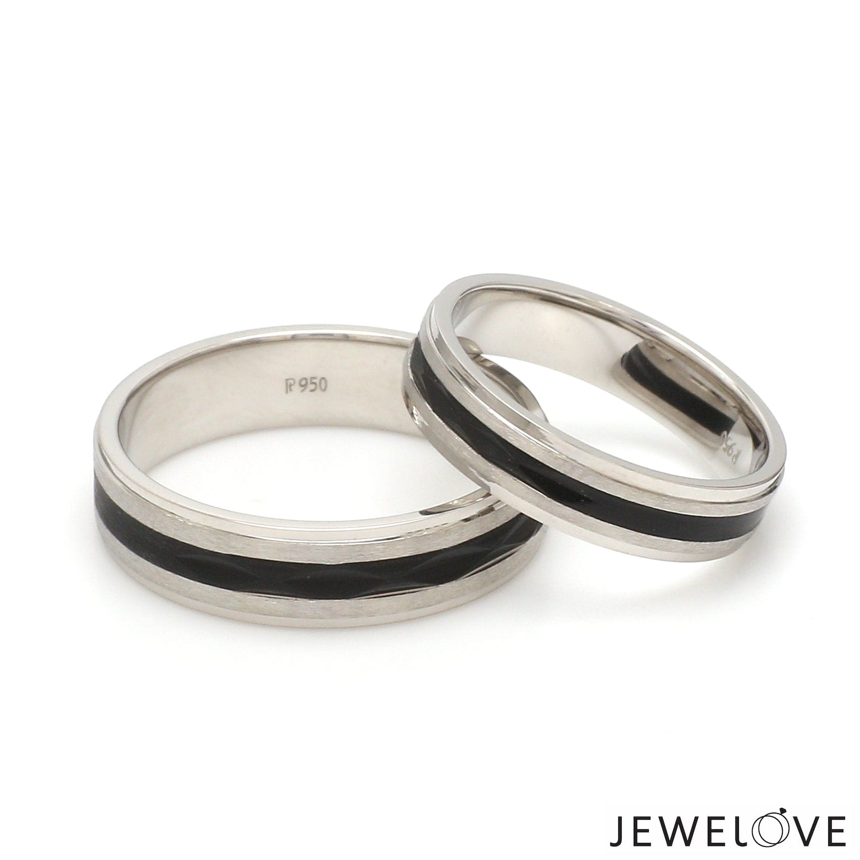 Men's Brushed Black Ceramic Ring with Beveled Edges | Jewlr