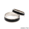 Jewelove™ Rings Platinum Couple Unisex Ring with Black Ceramic JL PT 1330