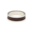 Jewelove™ Rings Platinum Couple Unisex Ring with Brown Ceramic JL PT 1329