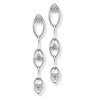 Jewelove™ Earrings Earrings only Platinum Dangler Earrings Pendant Set with Diamonds, Hanging Petals SJ PTO E 147