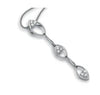 Platinum Dangler Earrings Pendant with Diamonds, Hanging Petals SJ PTO E 147 - Suranas Jewelove
 - 2