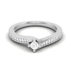 Jewelove™ Rings Platinum Diamond 10-Pointer Engagement Ring for Women JL PT R-61
