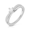 Jewelove™ Rings SI IJ / Women's Band only Platinum Diamond 15-Pointer Engagement Ring for Women JL PT R-41