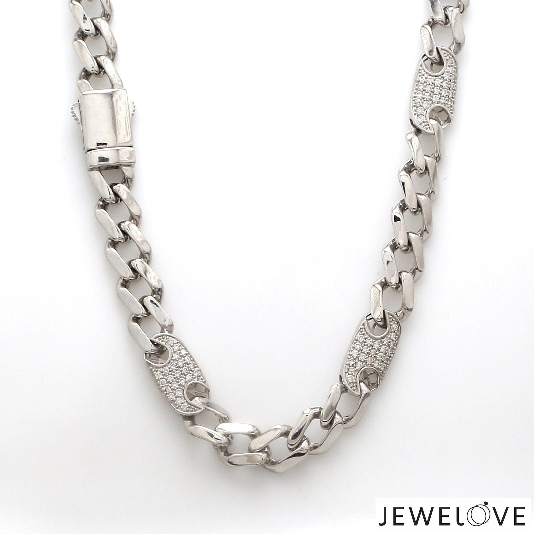 Jewelove™ Chains Platinum Diamond Chain for Men JL PT CH 1323
