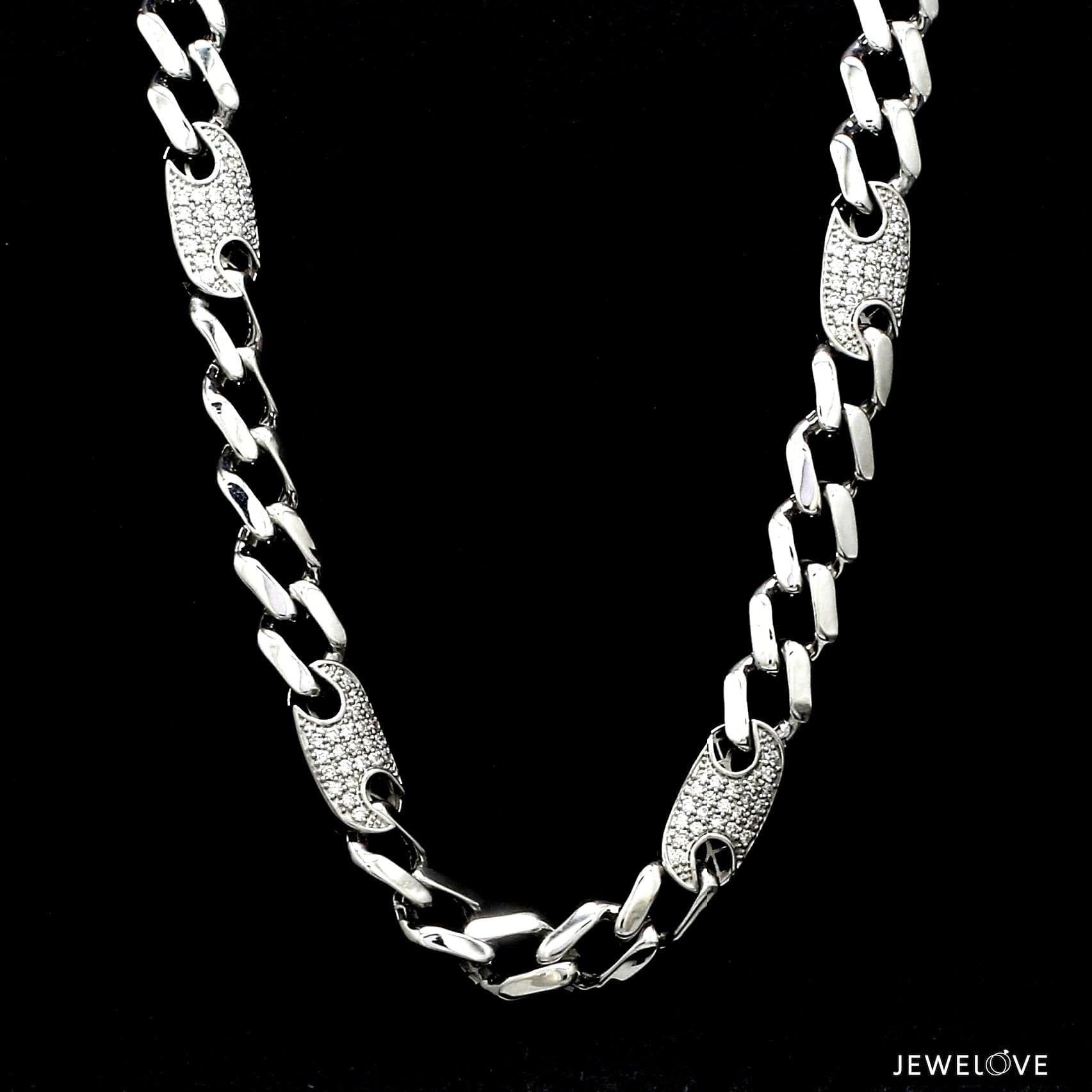 Jewelove™ Chains Platinum Diamond Chain for Men JL PT CH 1323