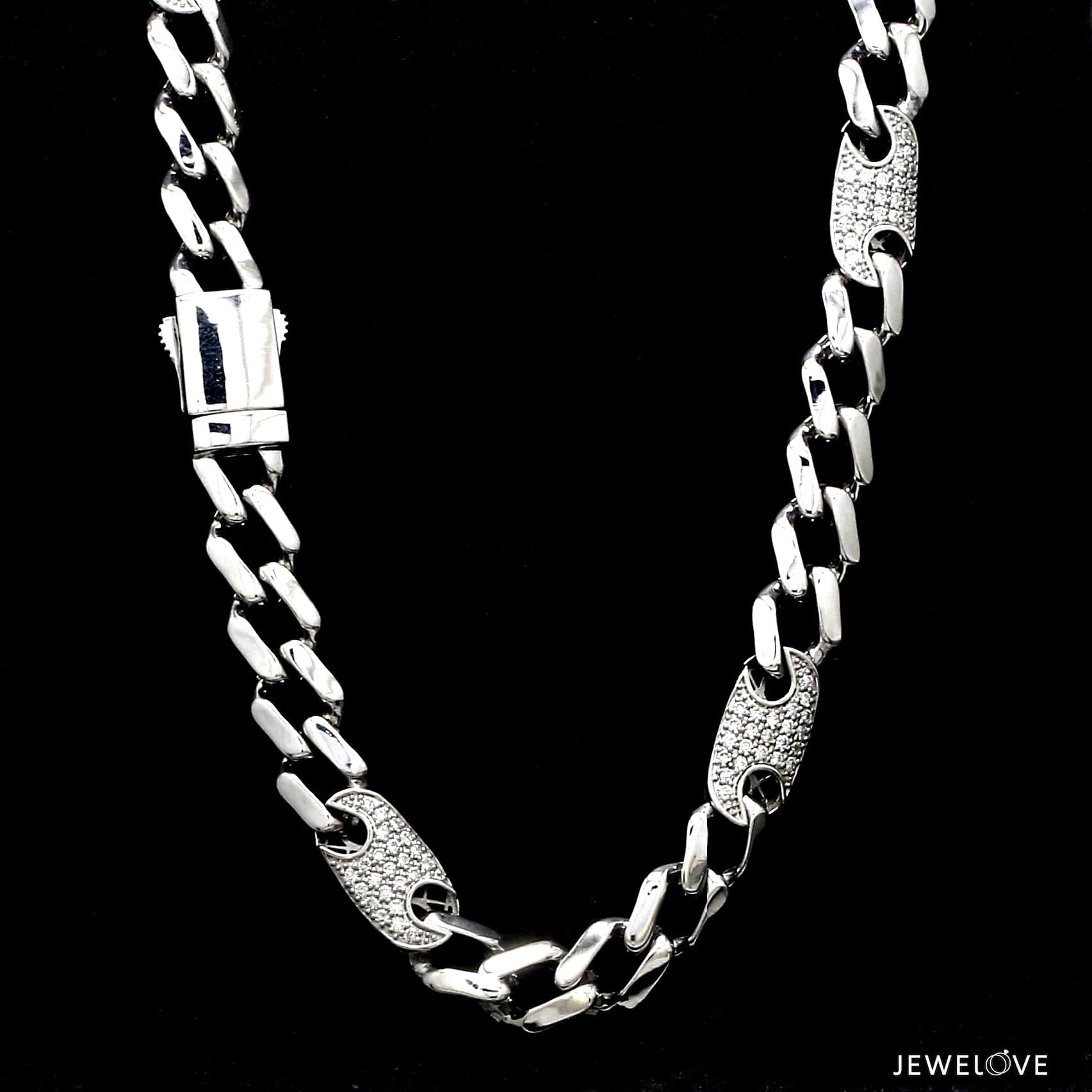 Jewelove™ Chains Platinum Diamond Chain for Men JL PT CH 1323