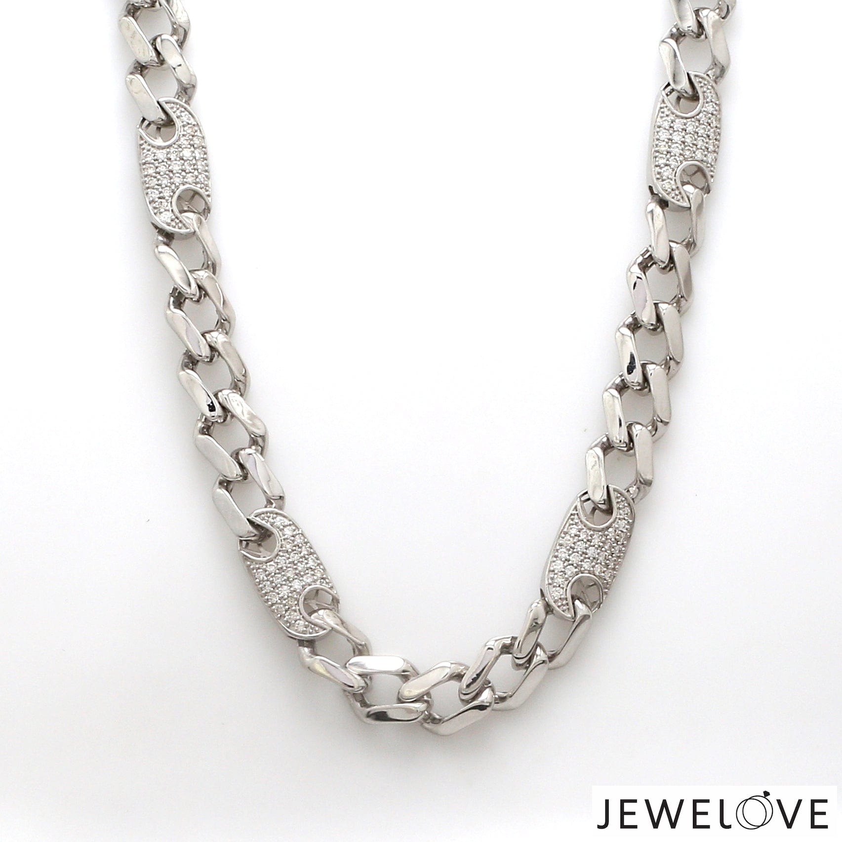 Jewelove™ Chains Platinum Diamond Chain for Men JL PT CH 1323