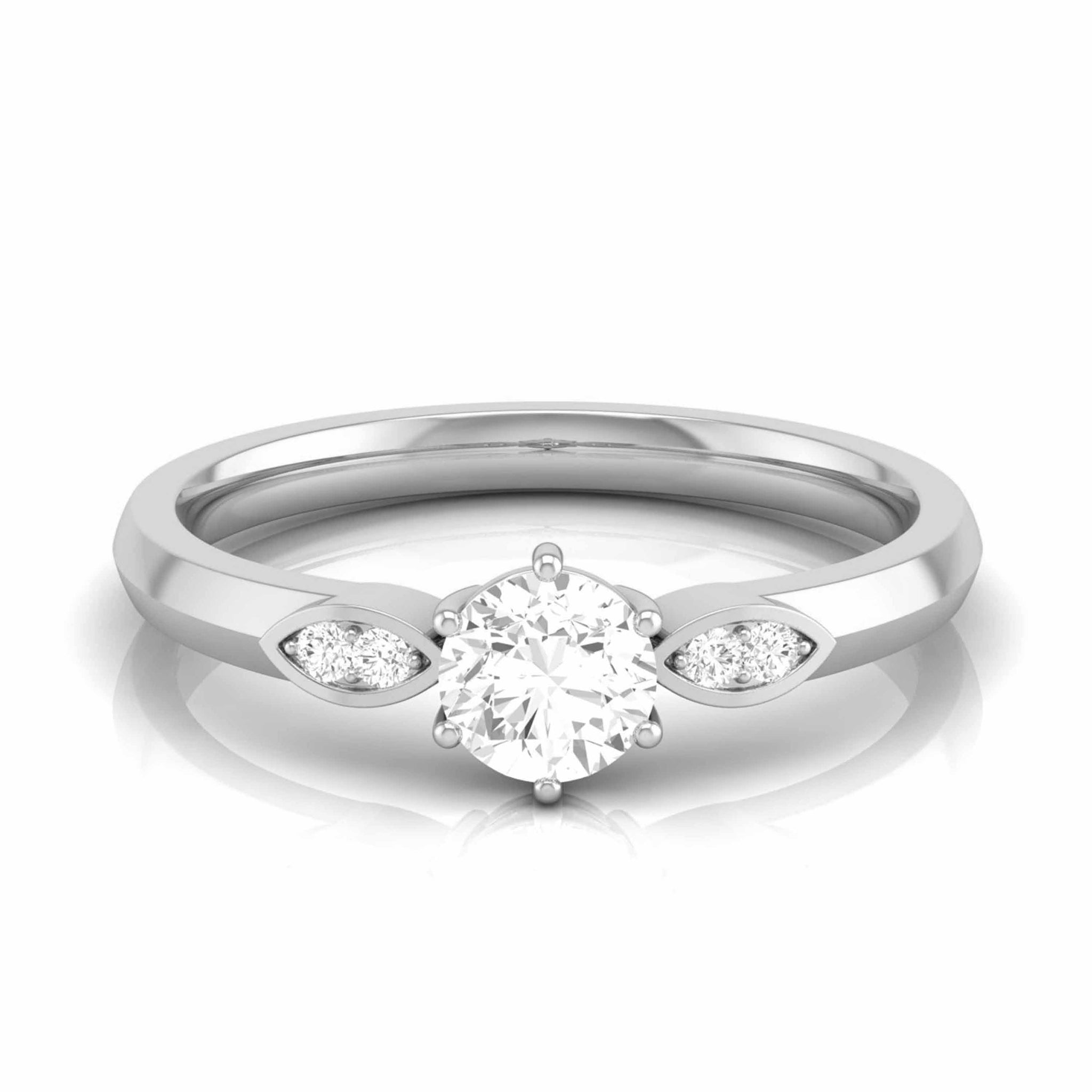 Jewelove™ Rings Women's Band only / SI IJ Platinum Diamond Coupe Ring with Women's 0.25cts. Solitiare Ring  JL PT CB 21
