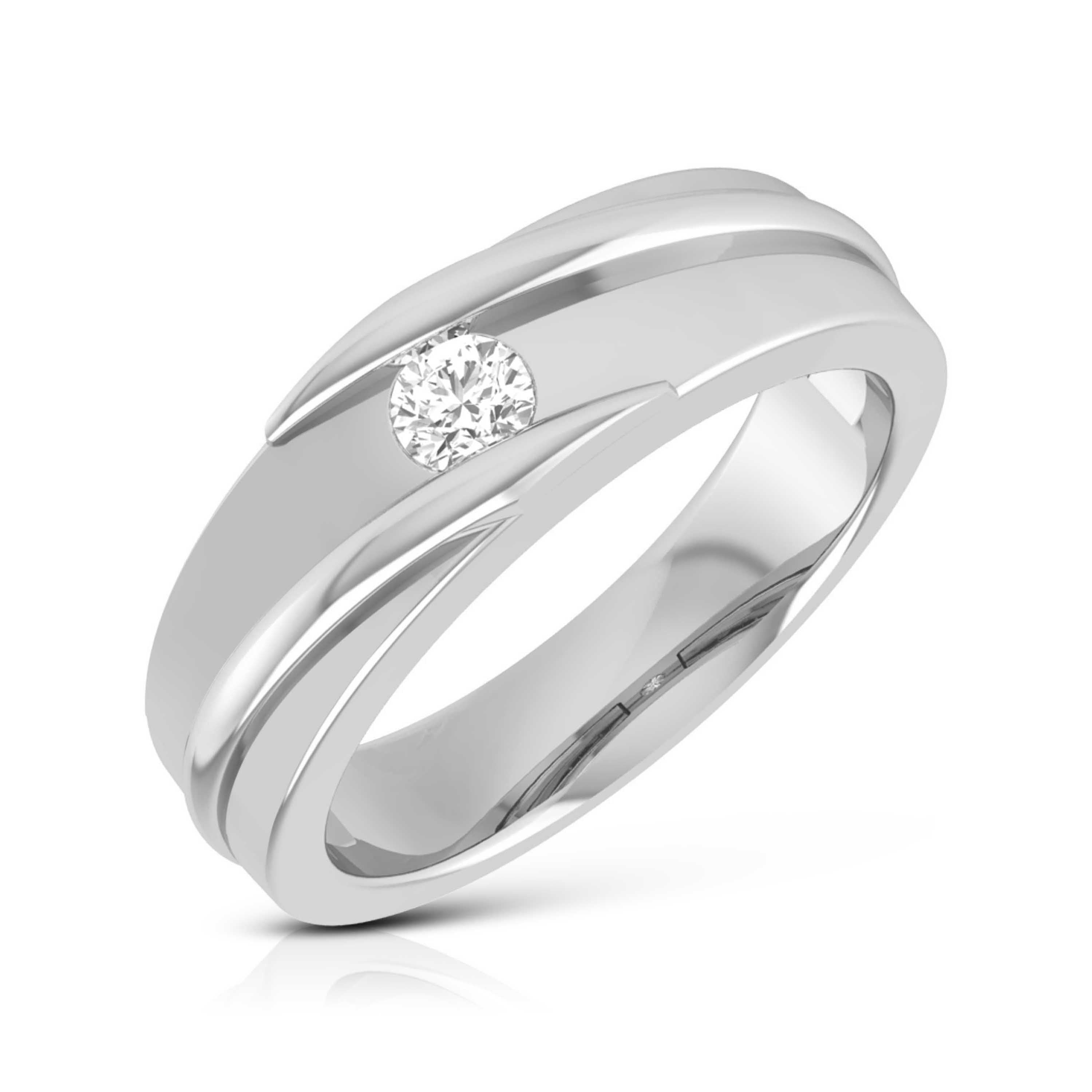 Étendue Palladium Diamond Ring D-6540 - Belgian Jewels