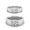 Jewelove™ Rings Both / SI IJ Platinum Diamond Couple Love Bands JL PT CB-1