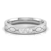 Jewelove™ Rings Women's Band only / SI IJ Platinum Diamond Couple Love Bands JL PT CB-3