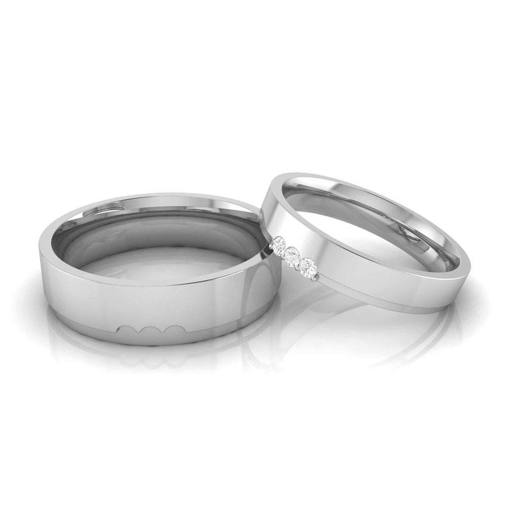 Jewelove™ Rings Both Platinum Diamond Couple Ring JL PT CB 131