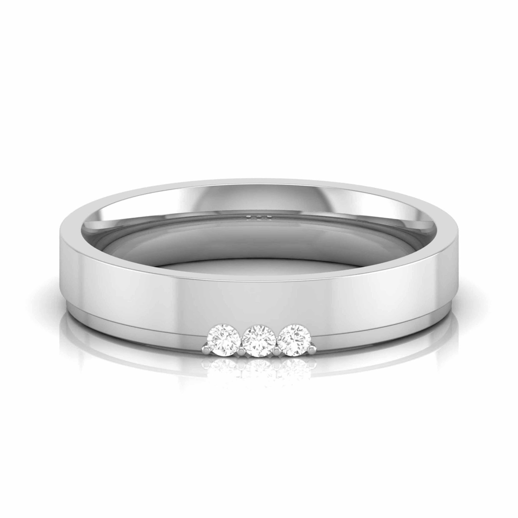 Jewelove™ Rings Women's Band only Platinum Diamond Couple Ring JL PT CB 131