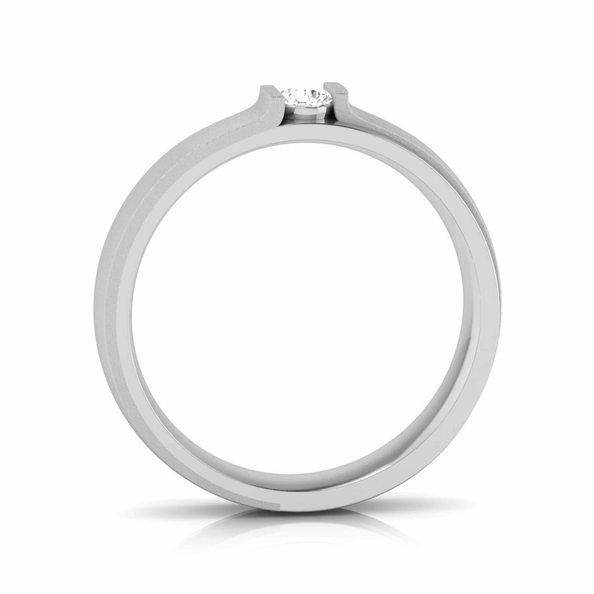 Jewelove™ Rings Platinum Diamond Couple Ring with Matte Finish JL PT CB 57