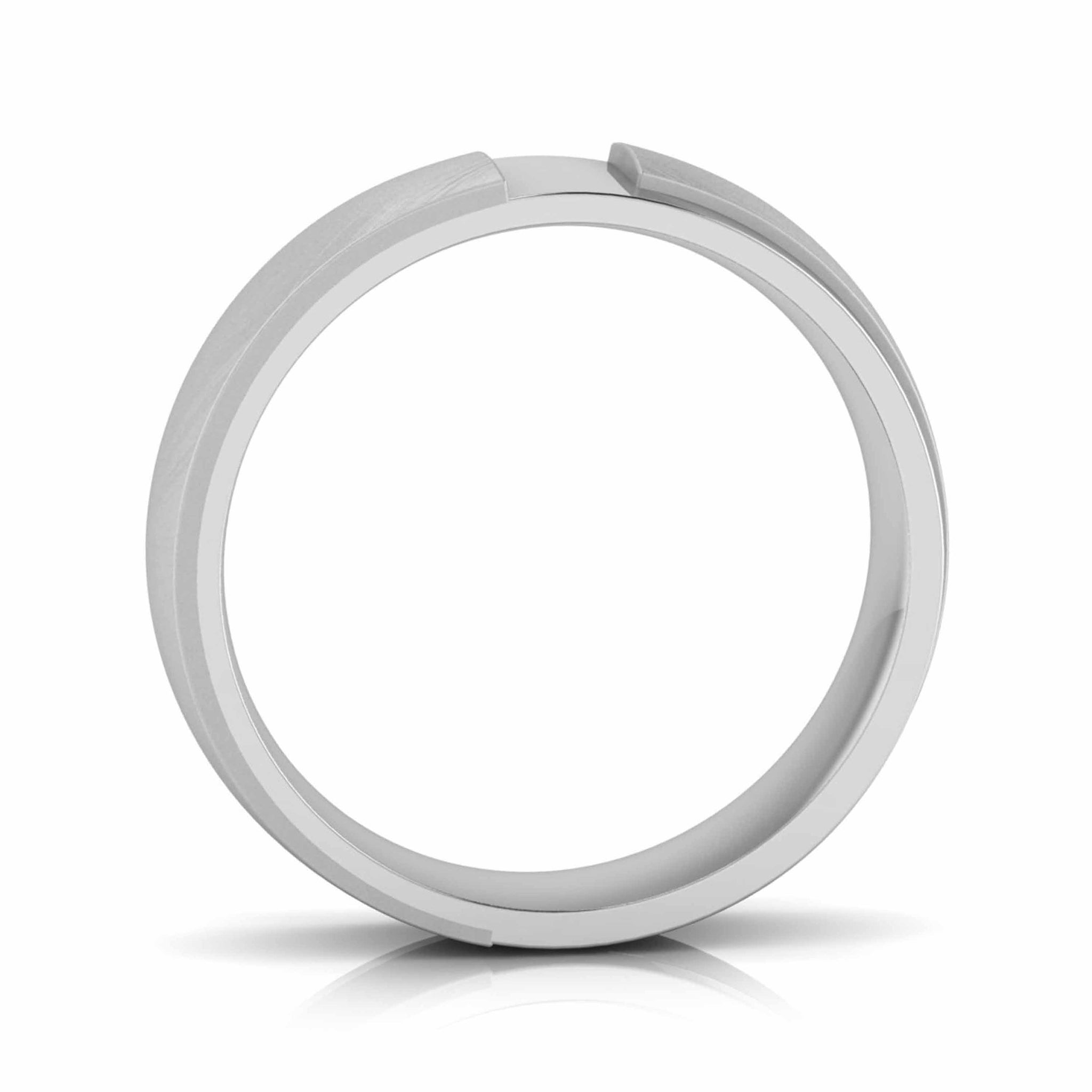 Jewelove™ Rings Platinum Diamond Couple Ring with Matte Finish JL PT CB 57