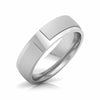 Jewelove™ Rings Men's Band only / SI IJ Platinum Diamond Couple Ring with Matte Finish JL PT CB 57