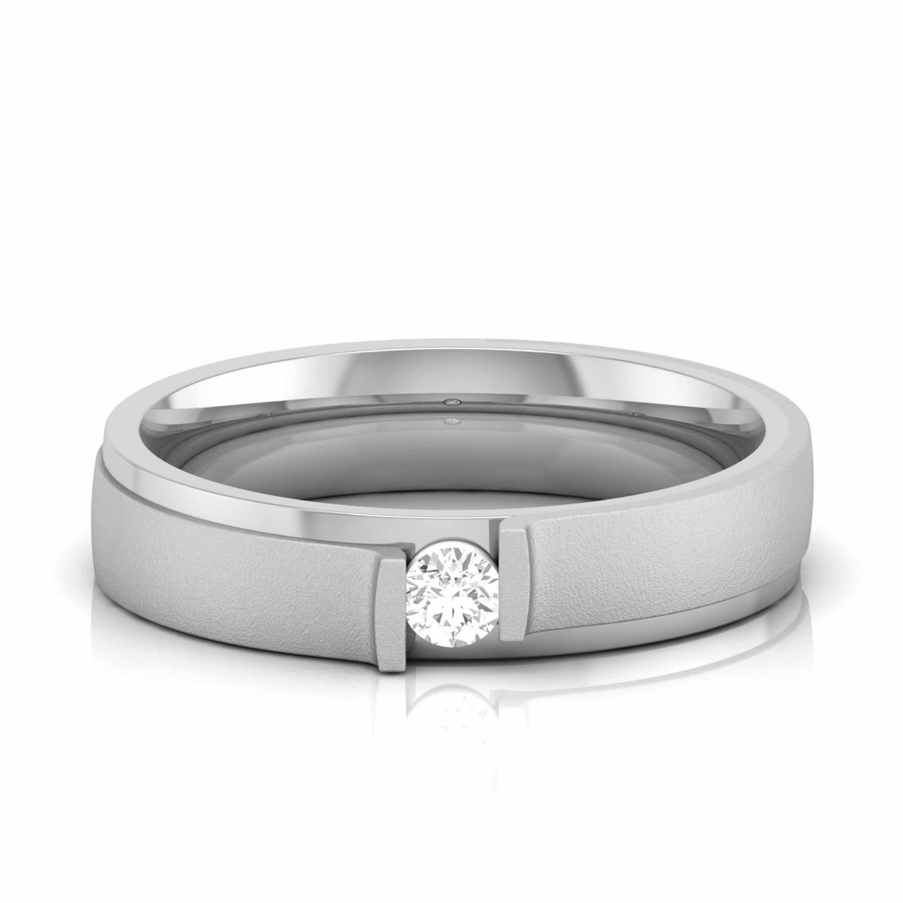 Single Diamond Platinum Ring for Men JL PT R-8002 – Jewelove.US