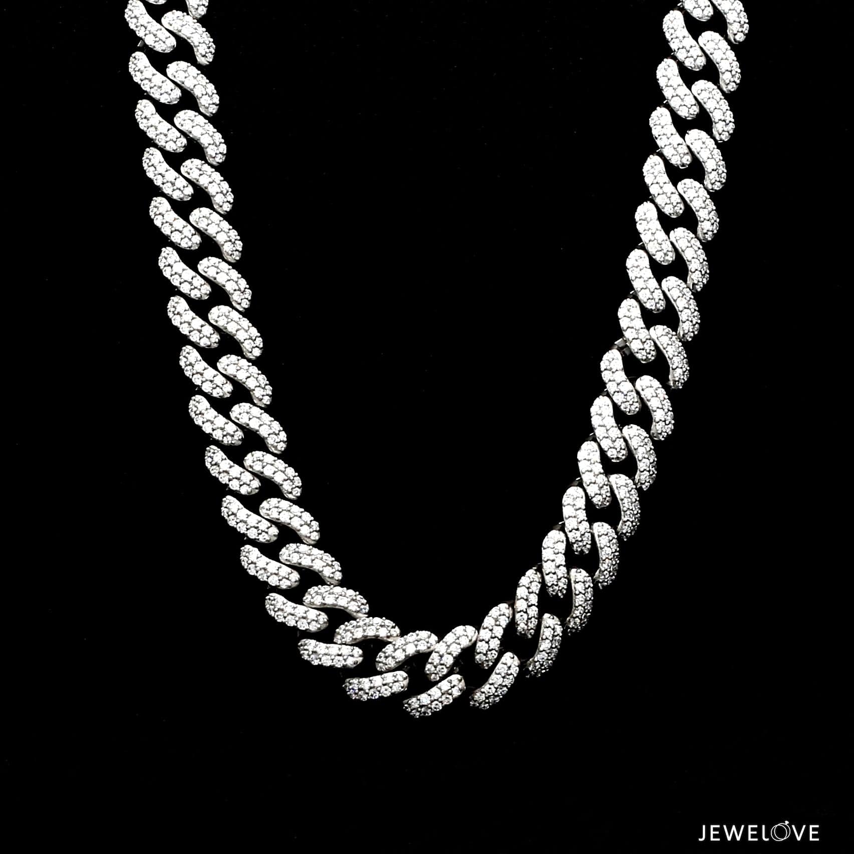 Platinum Diamond Cuban Chain for Men JL PT CH 1326 20 inches SI IJ