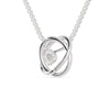 Jewelove™ Pendants Platinum Diamond Double Circle Pendant for Women JL PT P 1218
