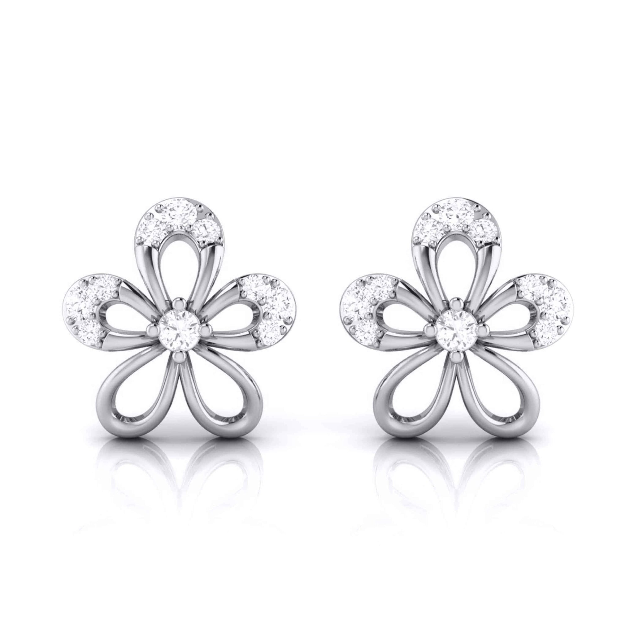 Jewelove™ Earrings Platinum Diamond Earrings for Women JL PT E B-1