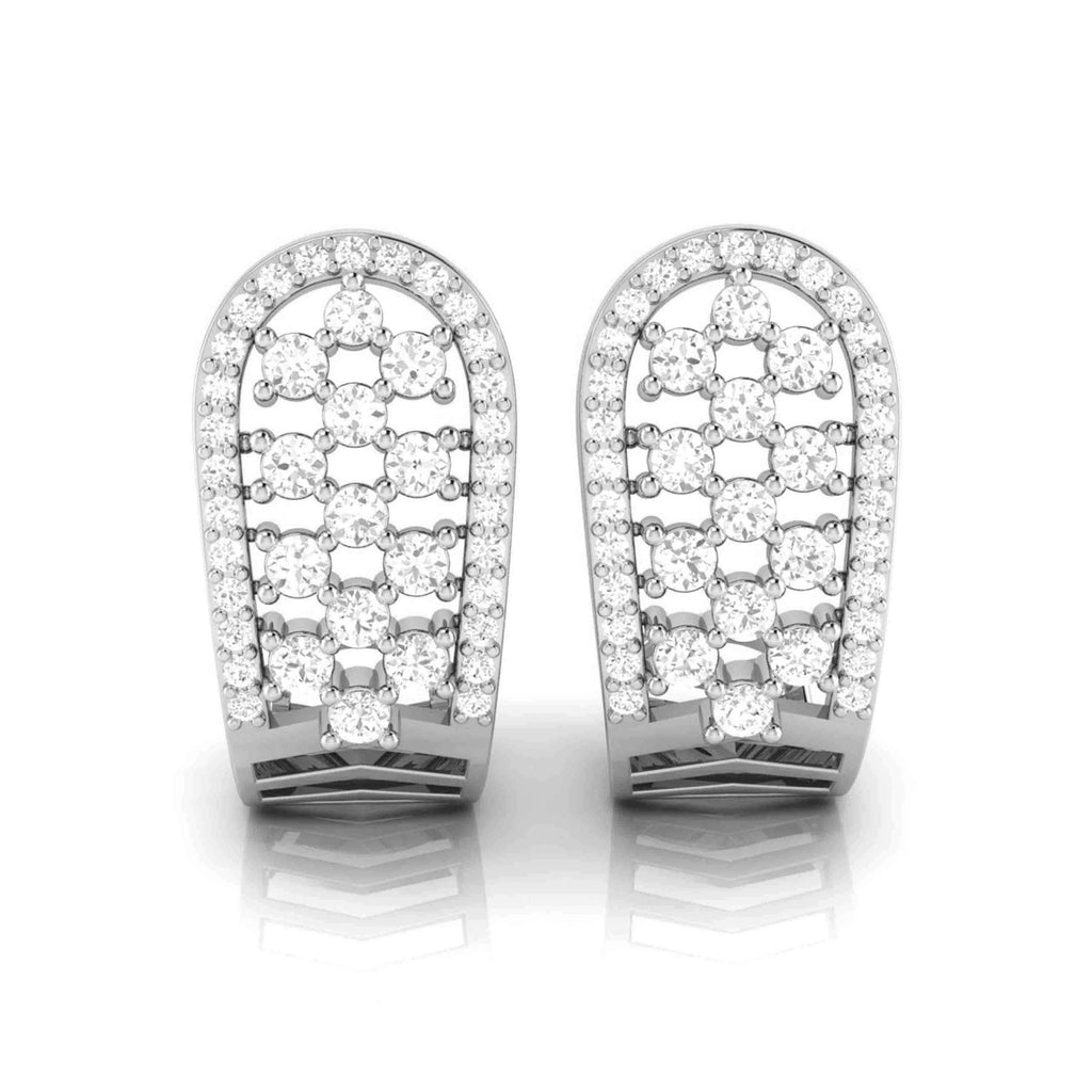 Jewelove™ Earrings SI IJ Platinum & Diamond Earrings for Women JL PT E BL-03