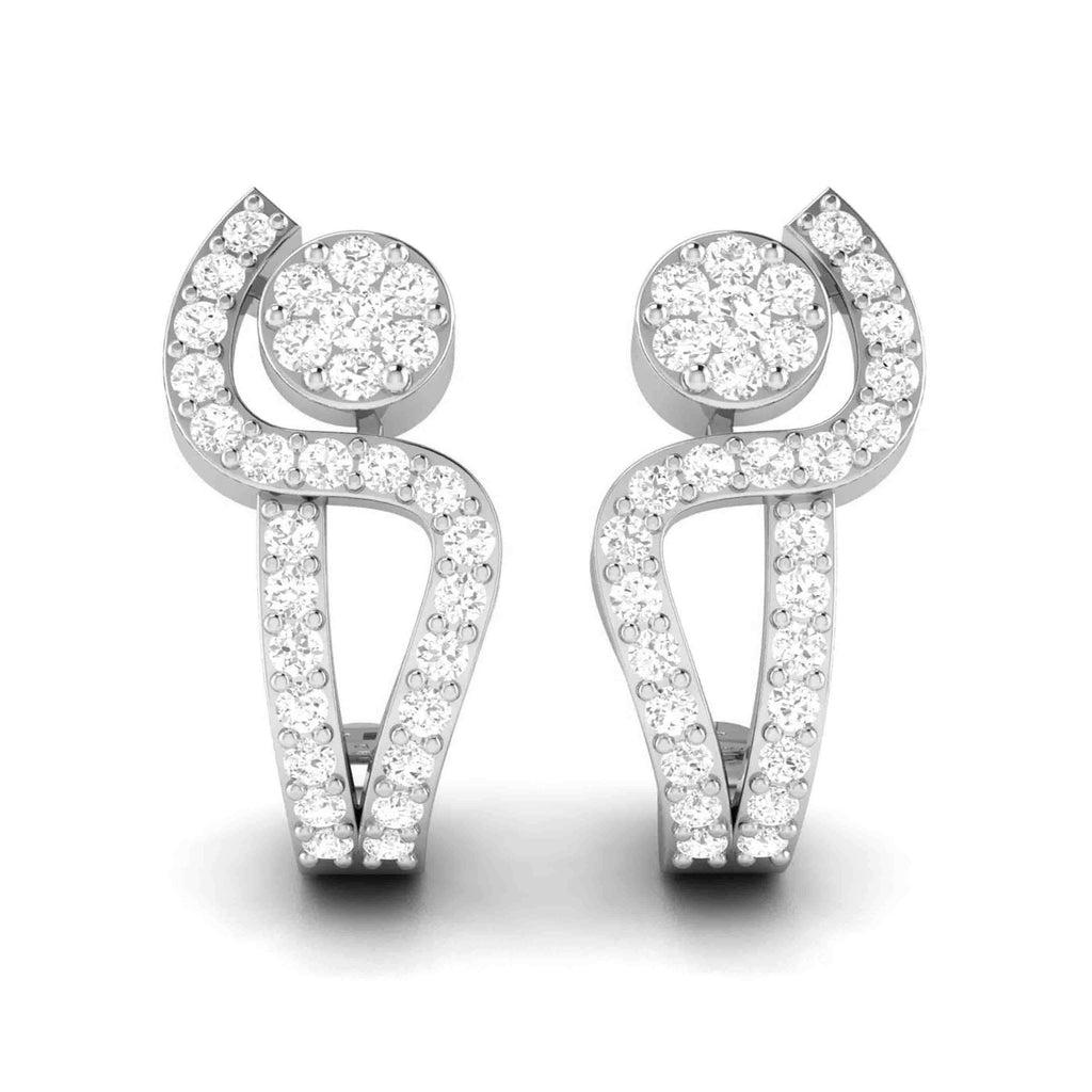 Jewelove™ Earrings SI IJ Platinum & Diamond Earrings for Women JL PT E BL-04