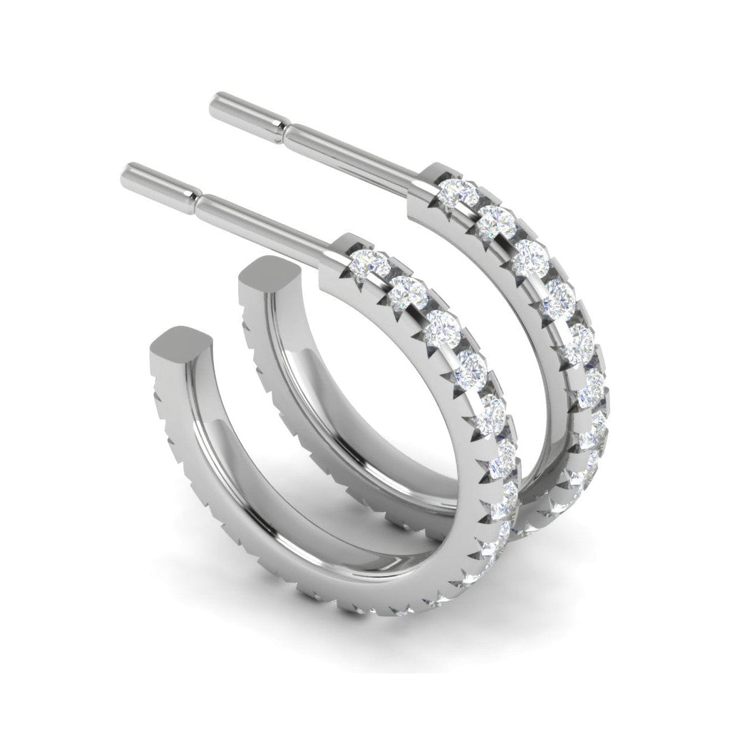 Jewelove™ Earrings SI IJ Platinum Diamond Earrings for Women JL PT E DH RD 114