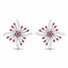 Jewelove™ Earrings Red Platinum Diamond Earrings for Women JL PT E NL8581
