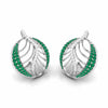 Jewelove™ Earrings Platinum Diamond Earrings With Emerald for Women JL PT E NL8661