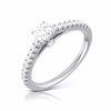 Jewelove™ Rings J VS / Women's Band only Platinum Diamond Halo Solitaire Engagement Ring JL PT R-55