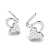 Jewelove™ Earrings Platinum Diamond Heart Earrings for Women JL PT E BT 41-G