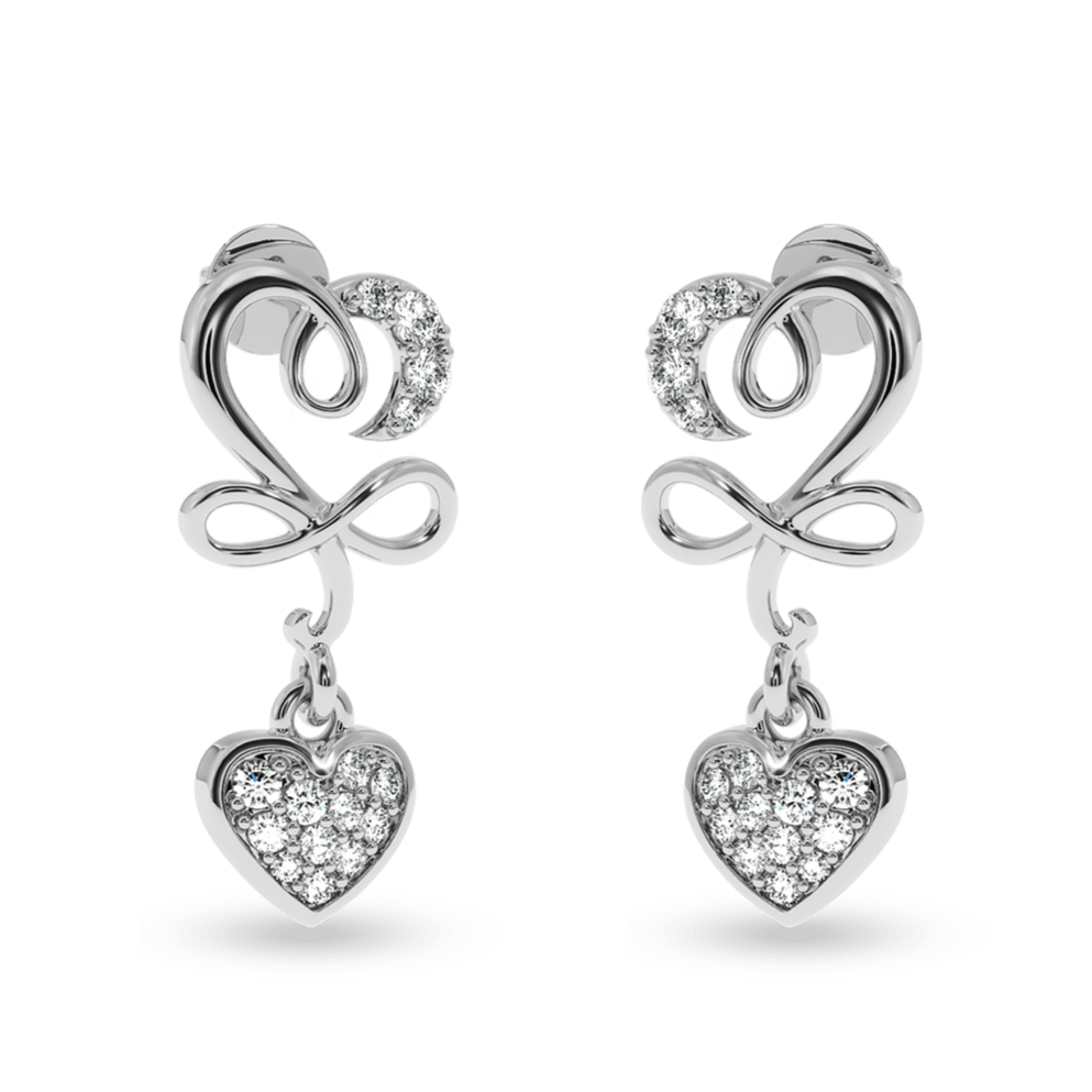 Update more than 74 diamond heart dangle earrings super hot