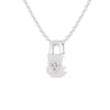 Jewelove™ Pendants Platinum Diamond Heart Lock Pendant for Women JL PT P 1211