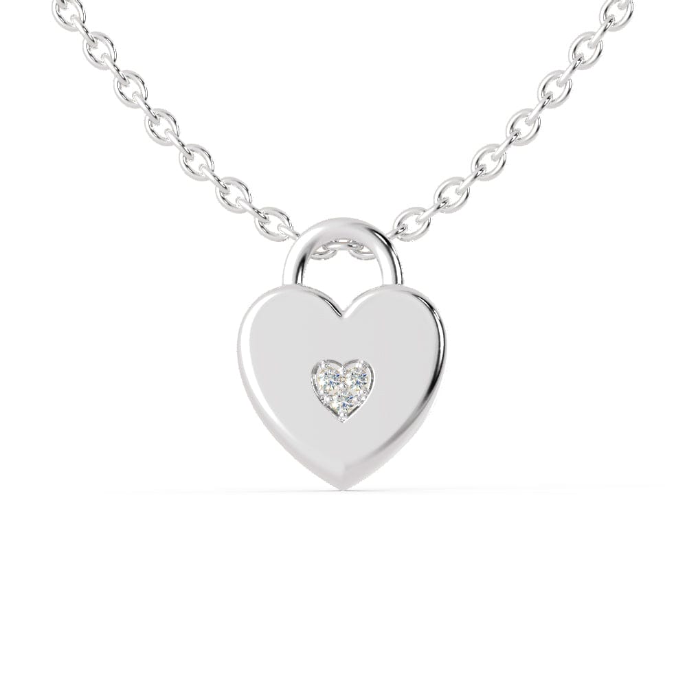 Jewelove™ Pendants SI IJ Platinum Diamond Heart Pendant for Women JL PT P 1214