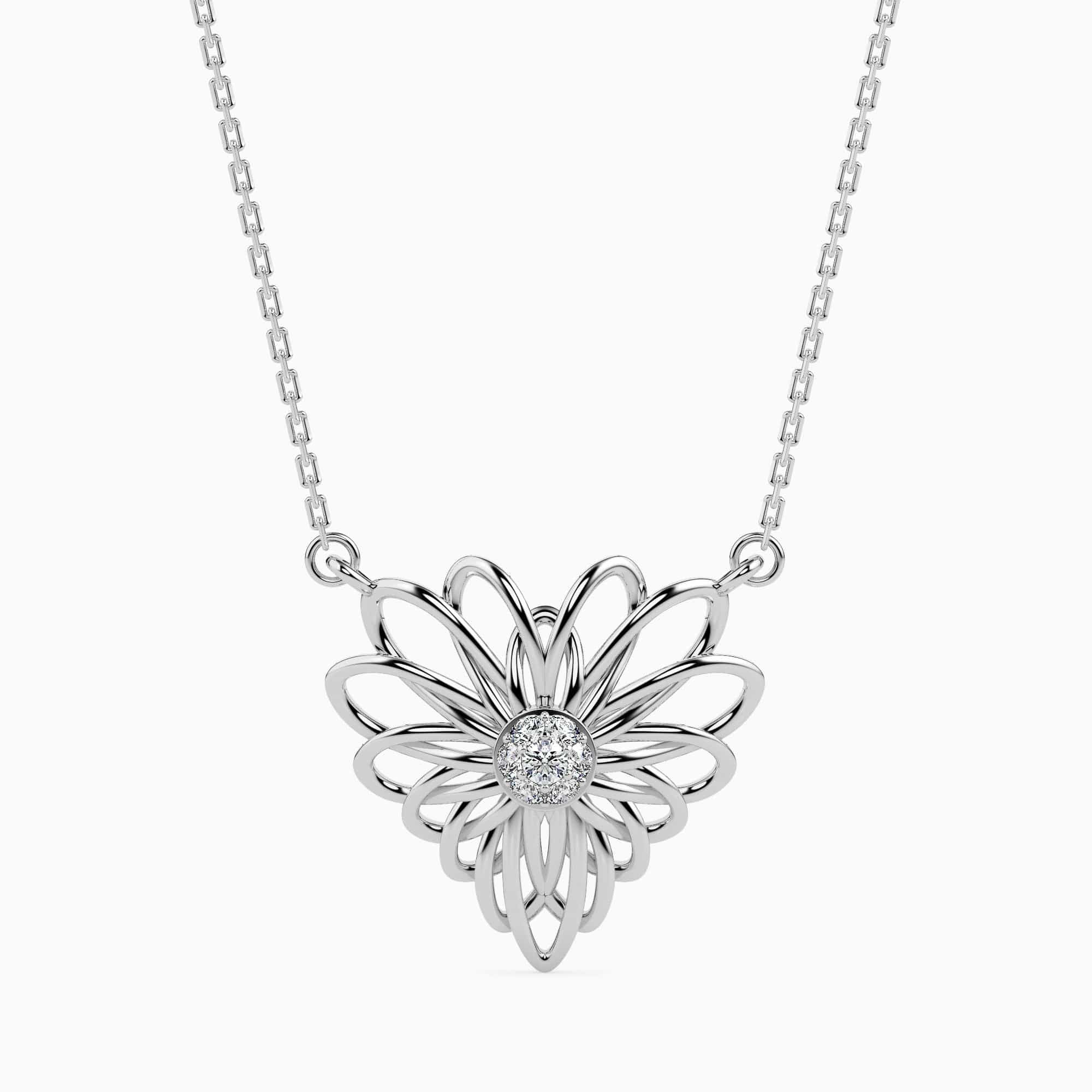 Flower With Ball In Diamond New Style Silver Color Necklace For Women -  Style Lnka027 at Rs 200.00 in Rajkot | ID: 26090952612